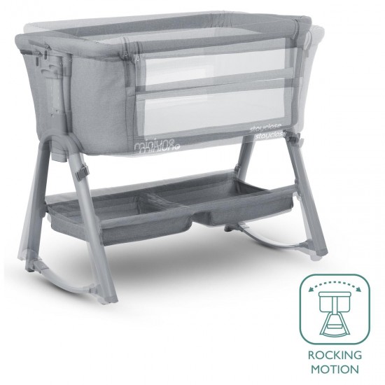 Grey bedside crib shop